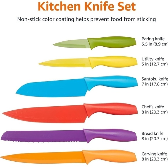 12-piece color-coded knife set - Picture 11 of 11